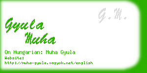 gyula muha business card